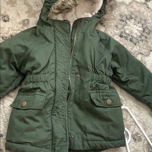 Army green puffy jacket